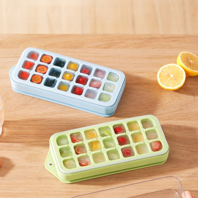 Water-filled ice cube tray