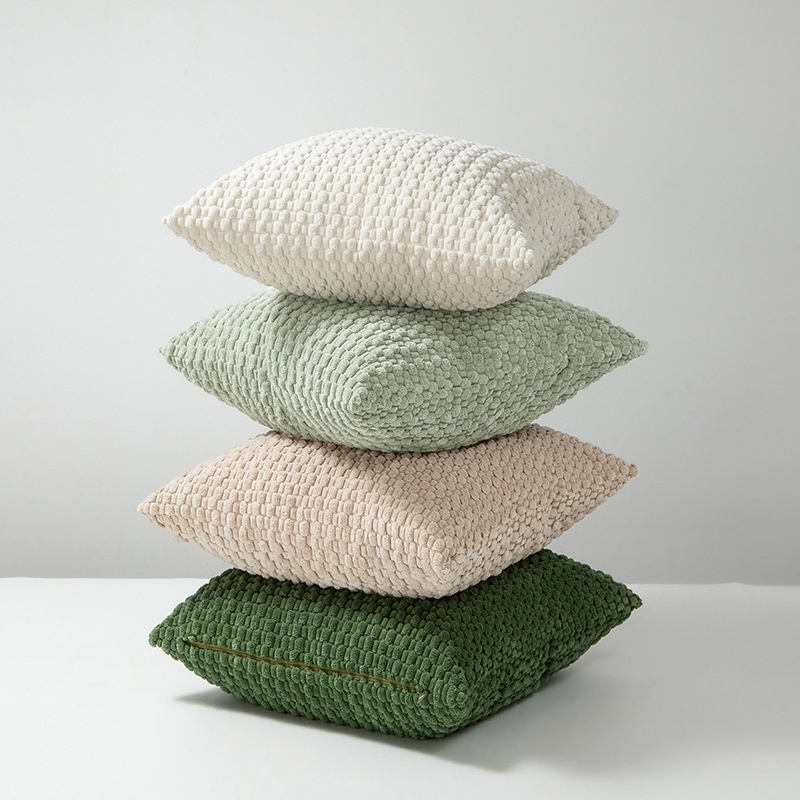 Kord-Kissenbezug mit Kettenmuster