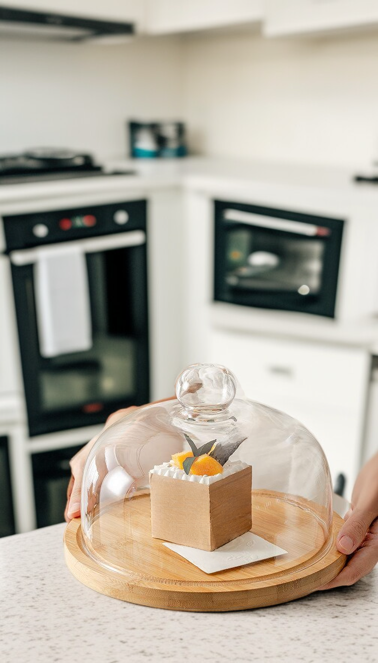 방진 기능이 탑재된 케이크 진열대