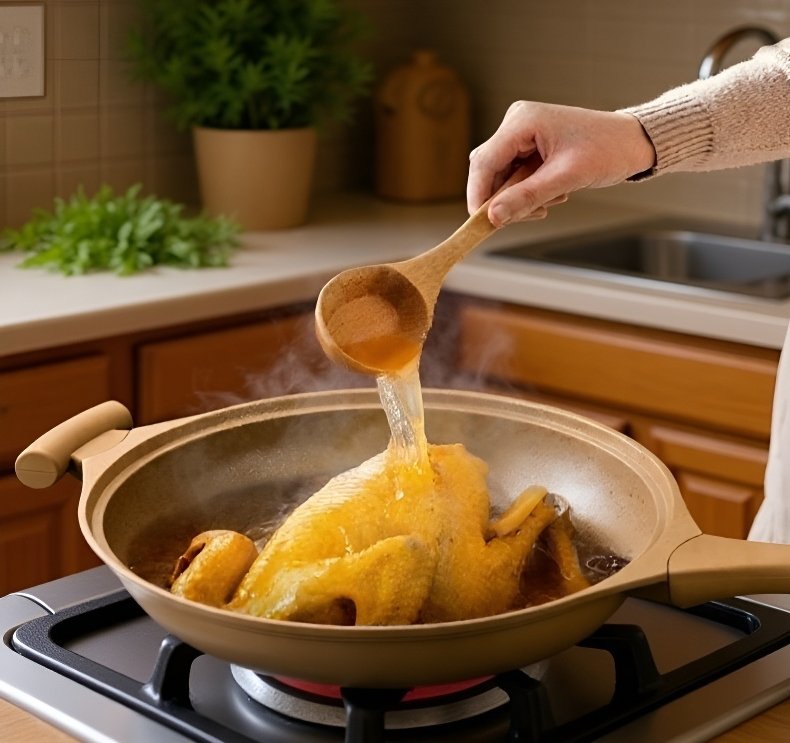 Olla de barro artesanal con asas resistentes