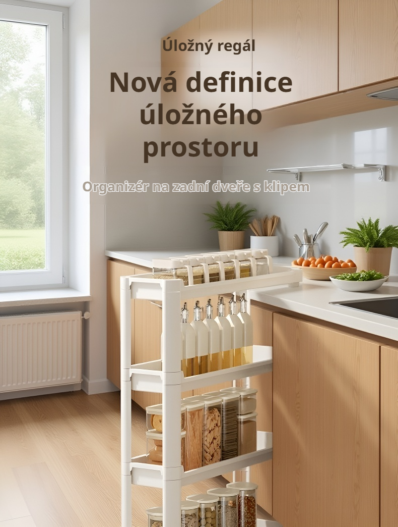 Multifunkční koupelnový vozík organizér v moderním designu