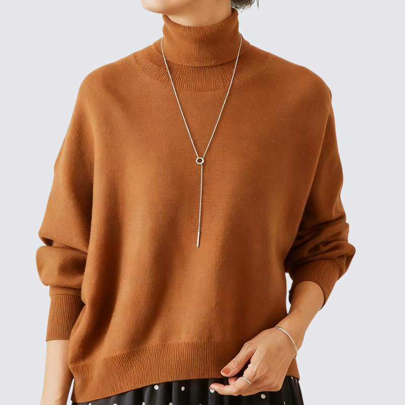 秋冬寬鬆懶人風針織打底套頭衫