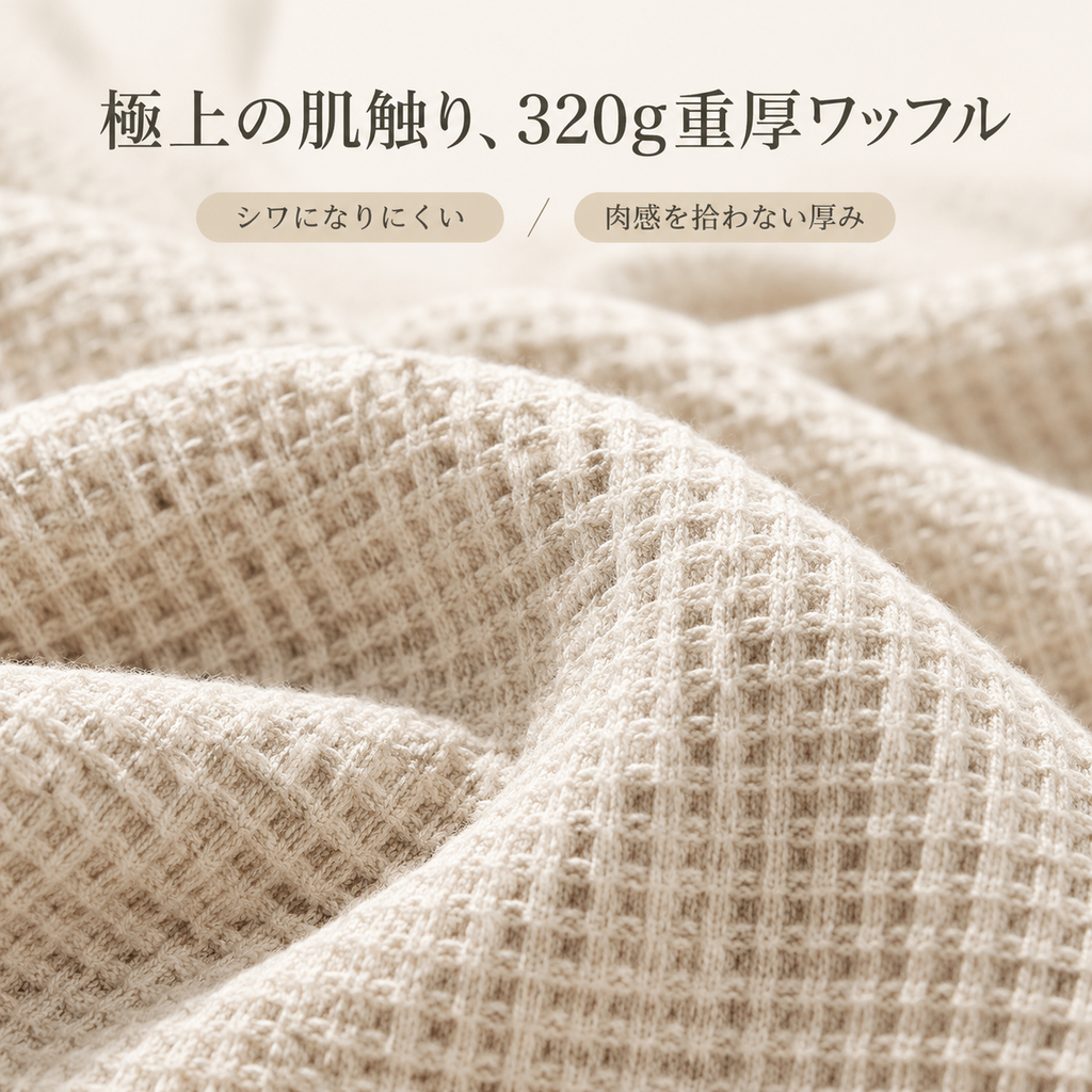 春秋新作・和風ワッフルワンピース レディース