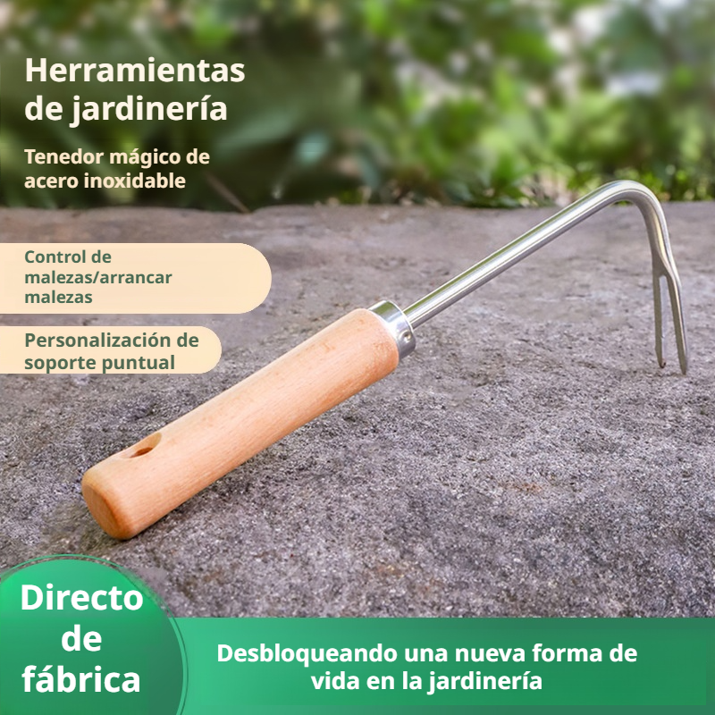Herramienta de trasplante y aflojado de suelo multifuncional de acero inoxidable para jardinería