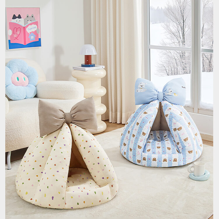 INS Style Bowknot Cat Bed