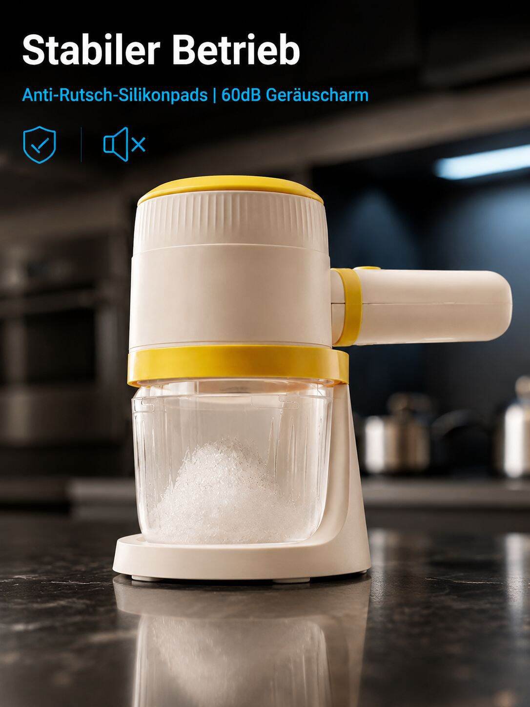 Eismaschine mit abnehmbarem Behälter für einfache Reinigung