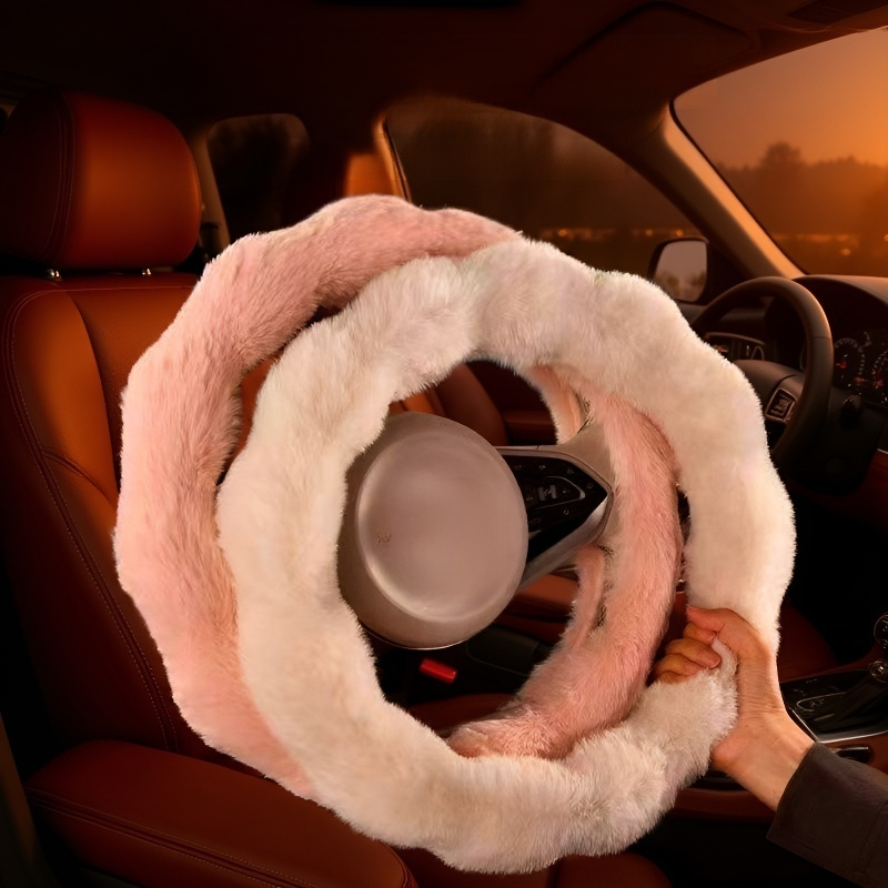 Anti-slip velvet steering wheel cover for safe driving