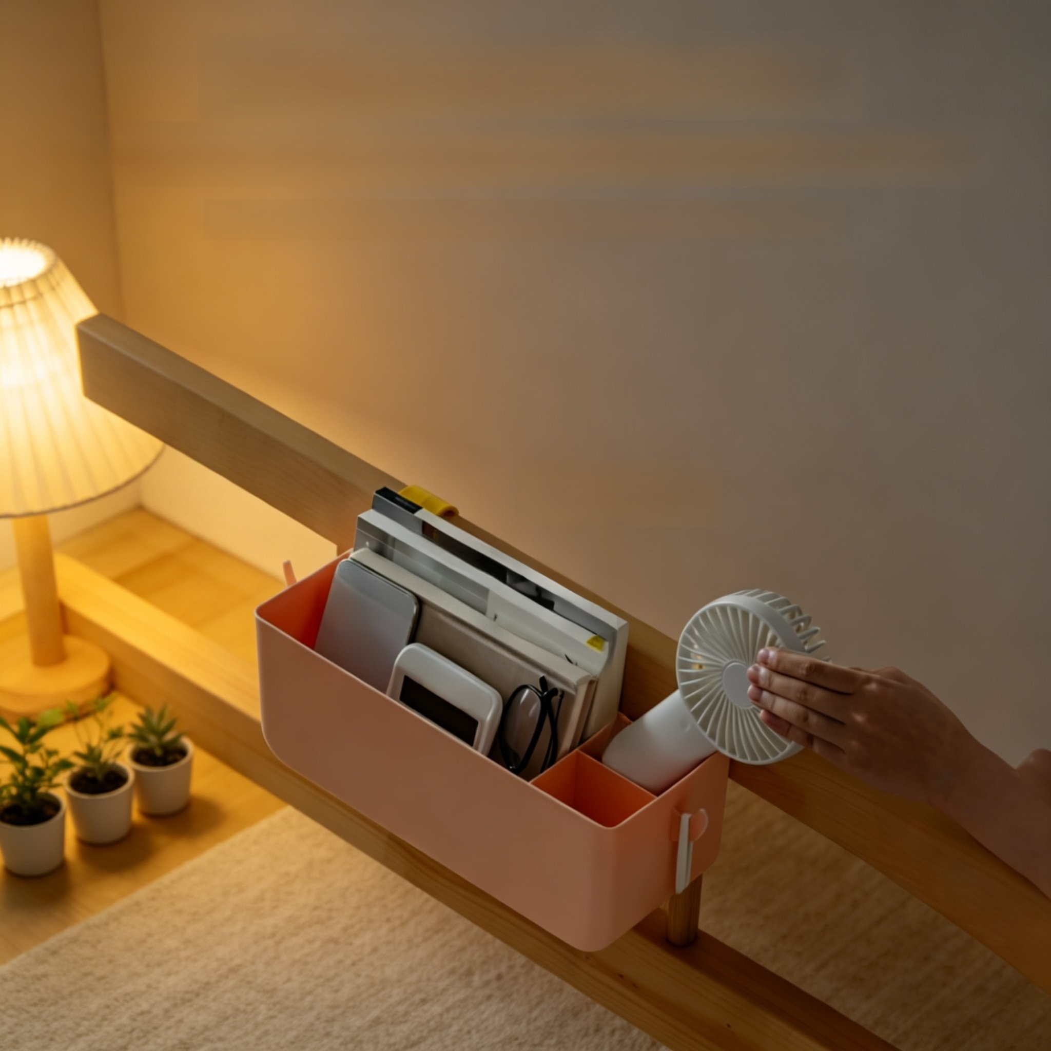 Hanging storage basket with multiple pockets