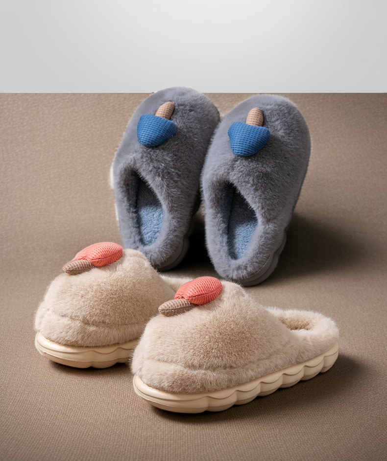 슬리퍼의 부드러운 면 소재 강조 이미지