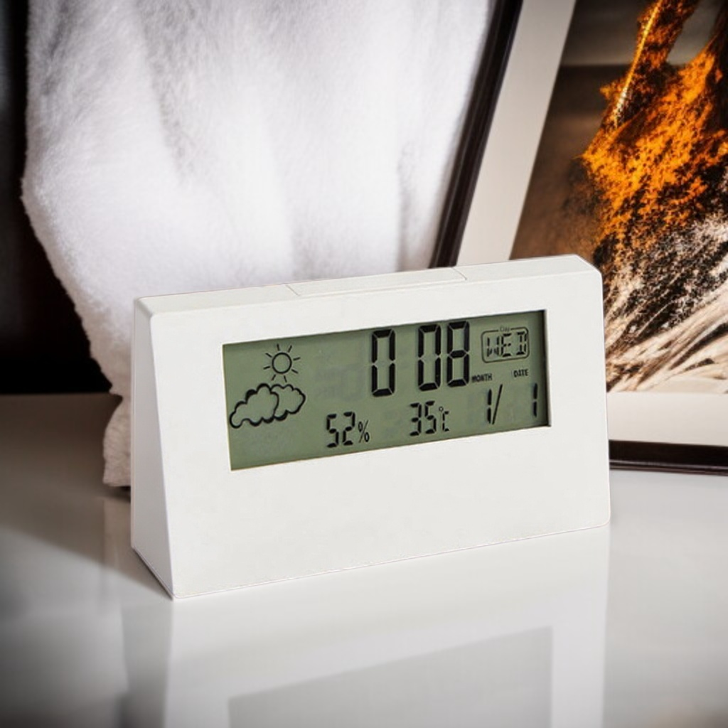Temperature and humidity timer luminous small alarm clock