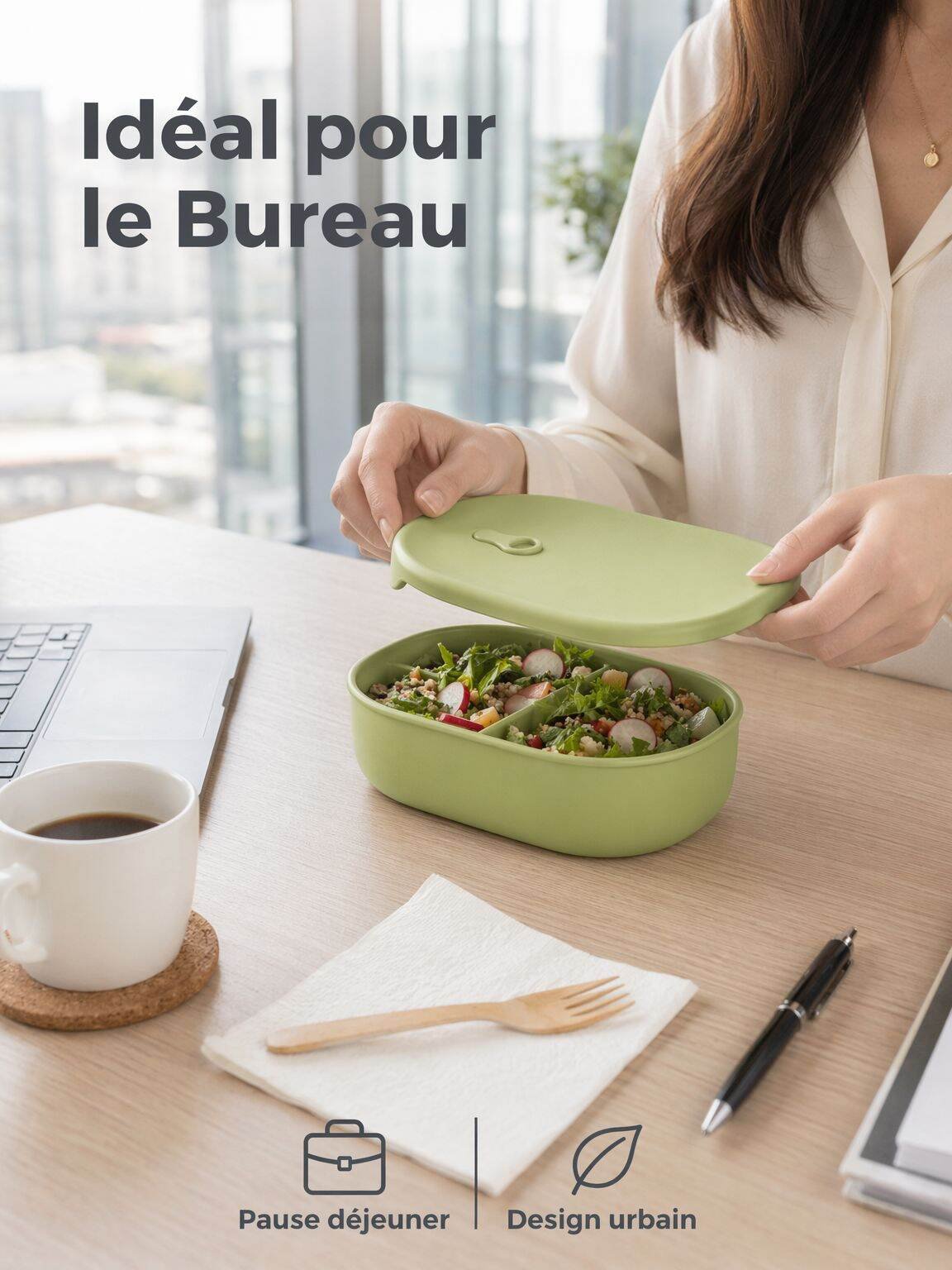 Boîte à déjeuner étanche en silicone de qualité alimentaire