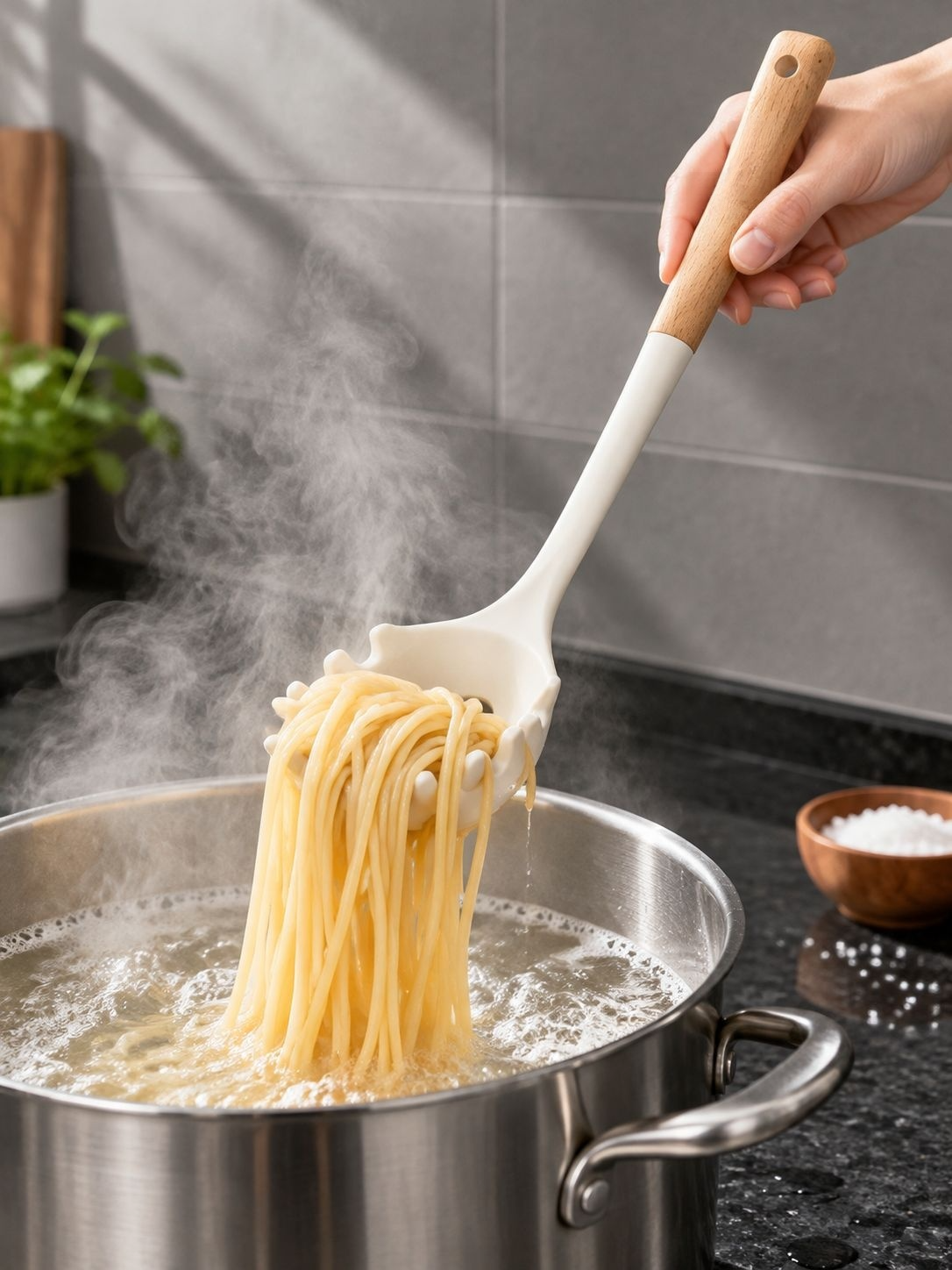 Ergonomischer Griff für komfortables Kochen