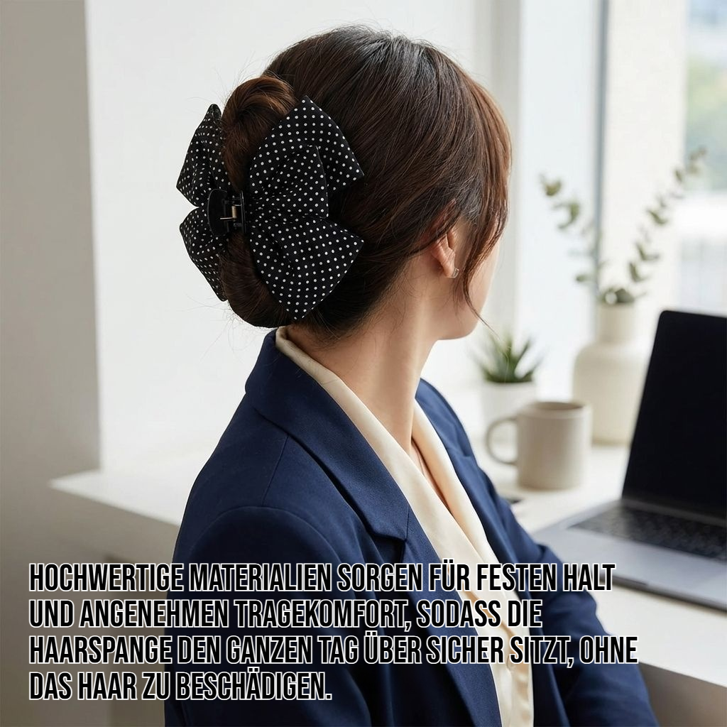 Retro-Haarspange mit großer Schleife und Polka-Dots