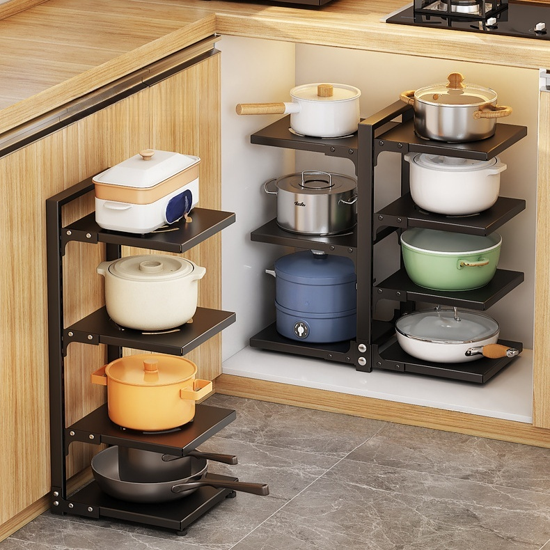 Estante de cocina multifuncional de varias capas para debajo del fregadero