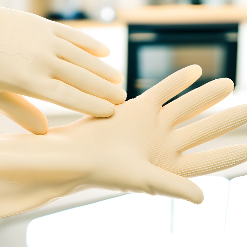 牛すじを使った、より長く、より厚く、より重い食器洗い用手袋
