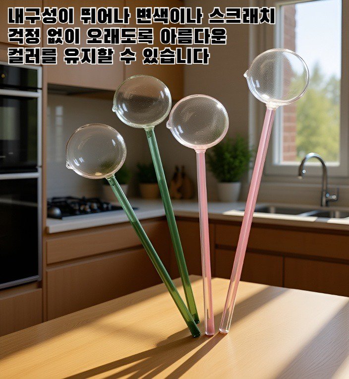 내고온 유리 컬러 수저 전체 세트 이미지