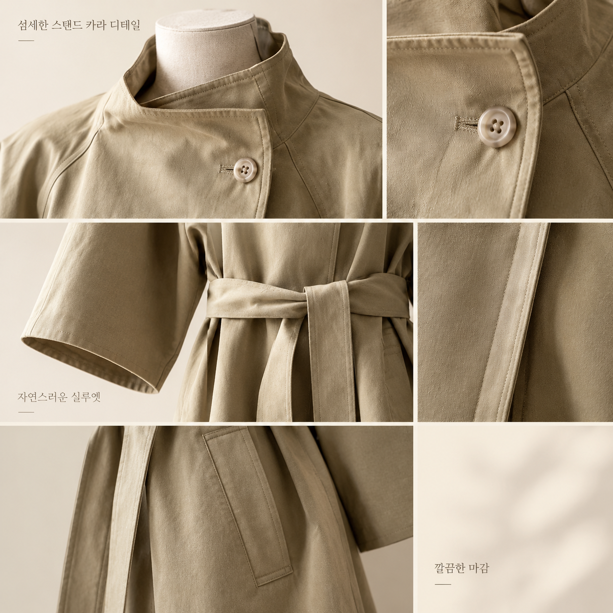 봄가을 신상 영국풍 허리라인 중장 트렌치코트