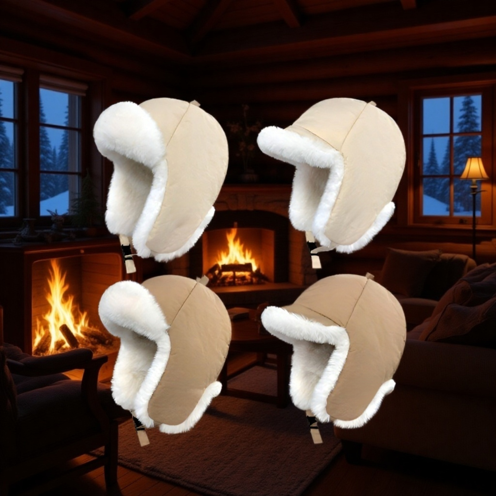 Gorro de vuelo para mujer a prueba de viento