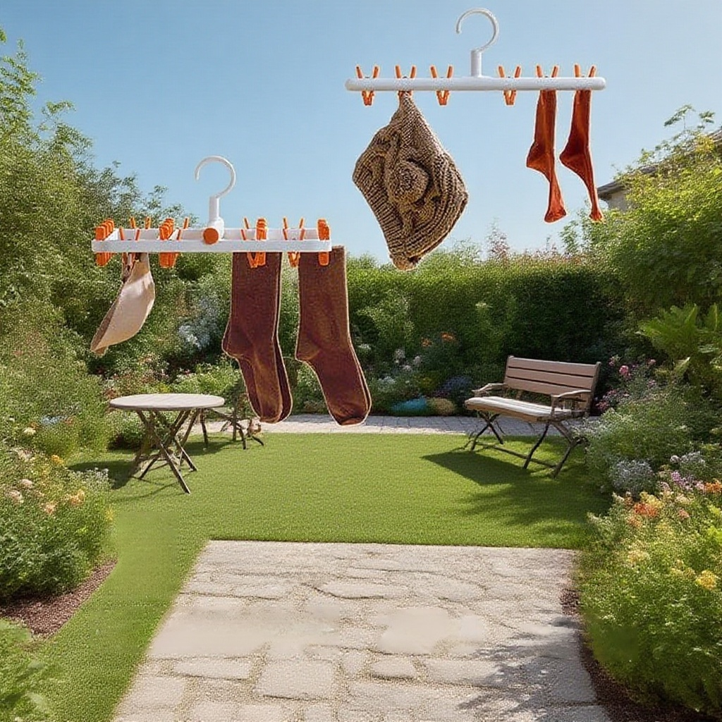 強力夾持防滑多夾子晾衣架細節