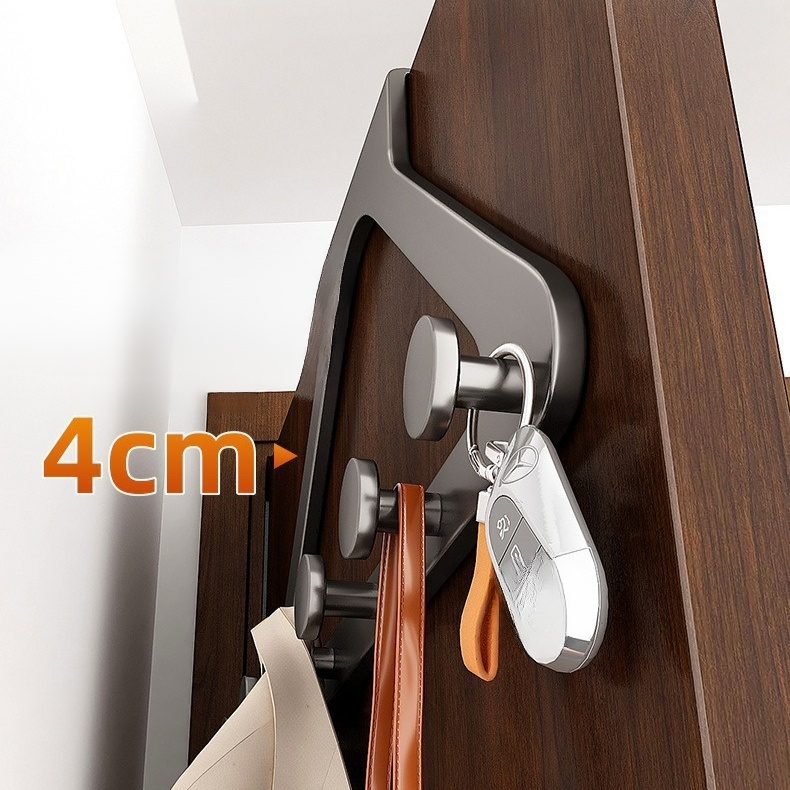 Wall-mounted No-drill Over-the-door Storage Hooks