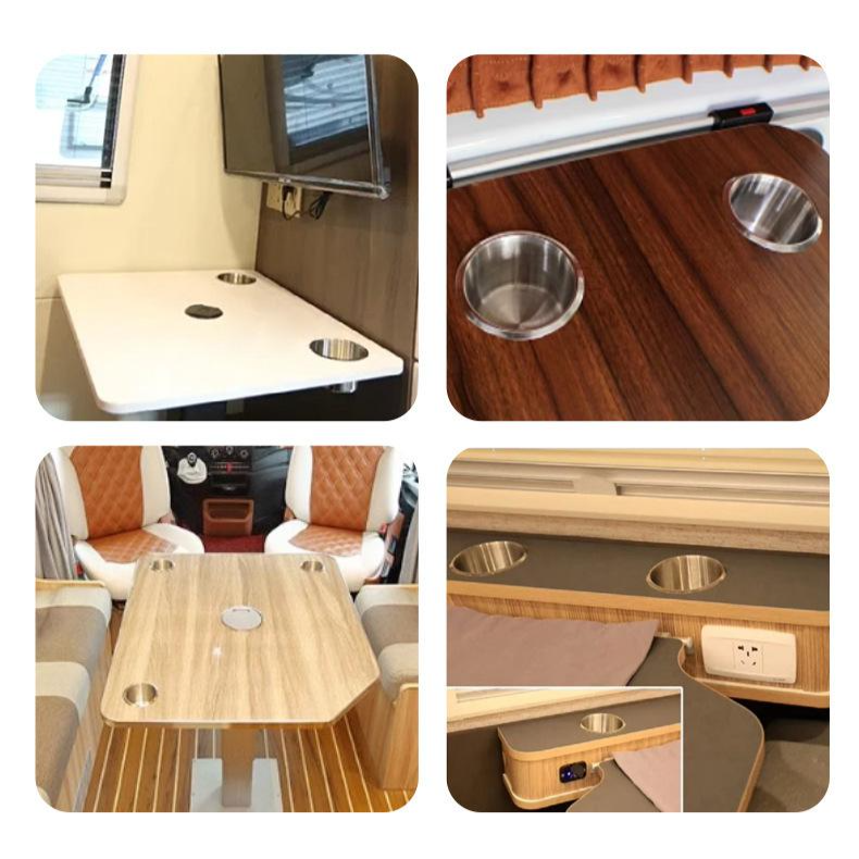 Stainless Steel RV Cup Holder Car Water Cup Slot