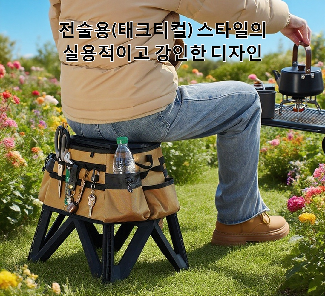 휴대용 도구 가방과 접이식 의자 세트