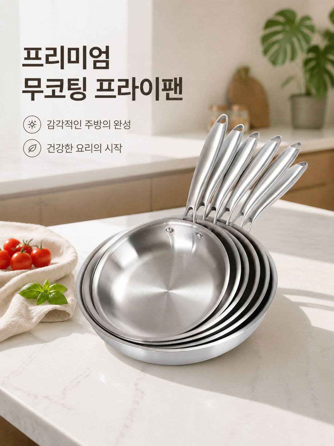 가정용 두꺼운 코팅 없는 붙지 않는 프라이팬