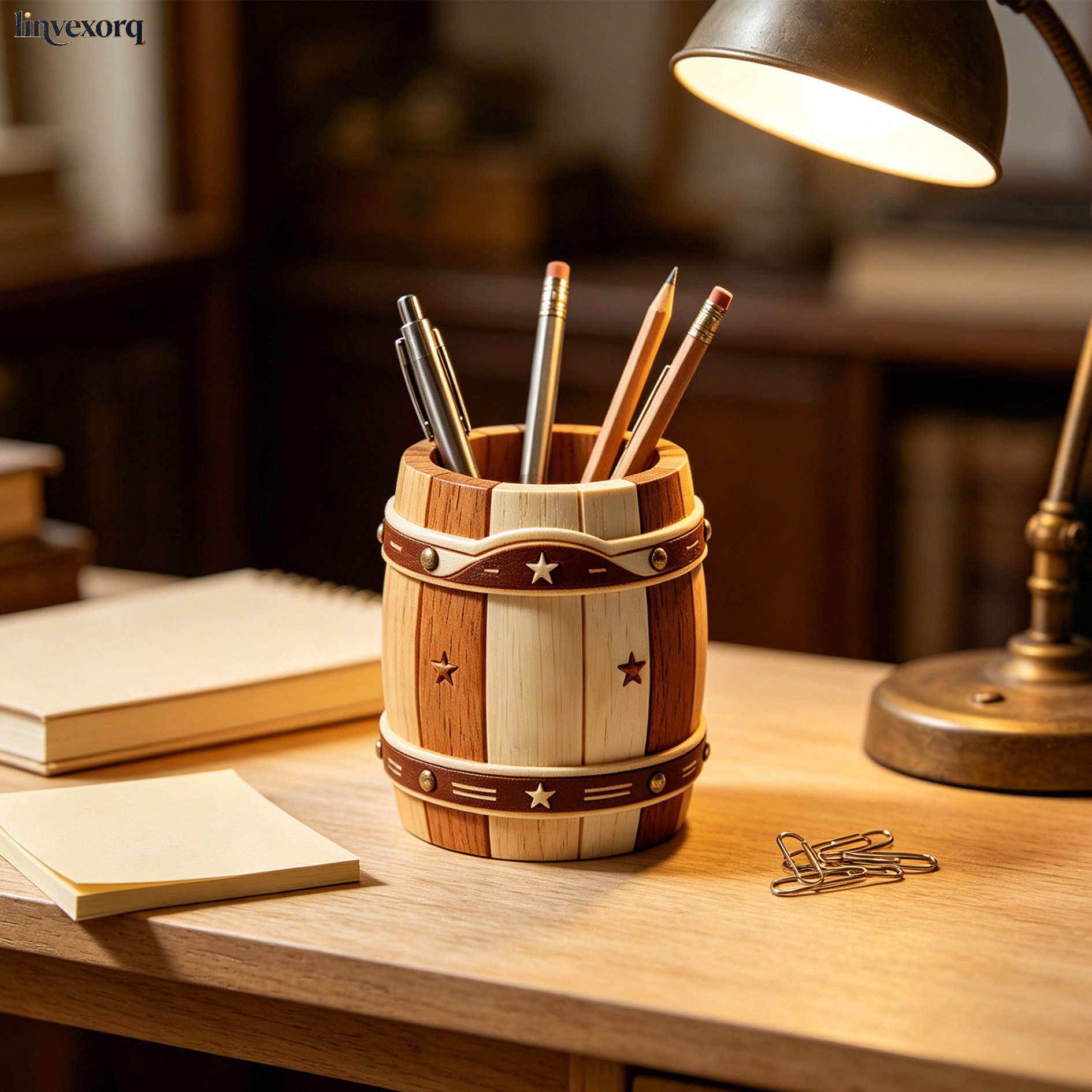 Wooden pen holders (5)