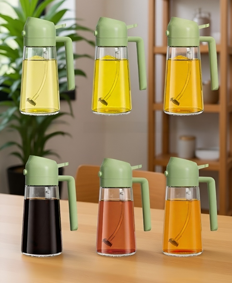 Kitchen oil dispenser with anti-leak design