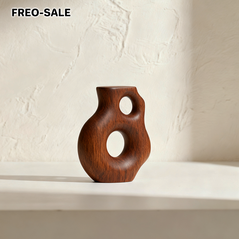 천연 원목 투각 꽃병 (3개)