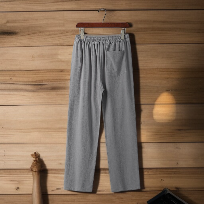 メンズ トレンディ クロップド ルーズ ストレート レッグ カジュアル トラウザー