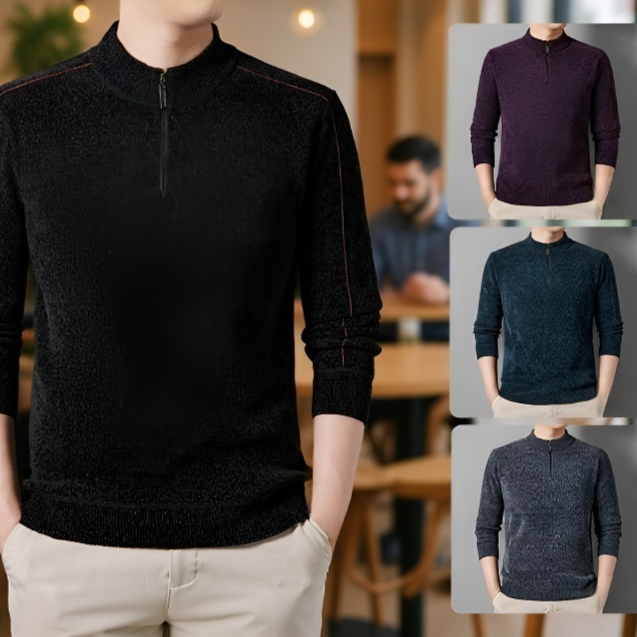 쉐닐 플러시 두꺼운 스웨터