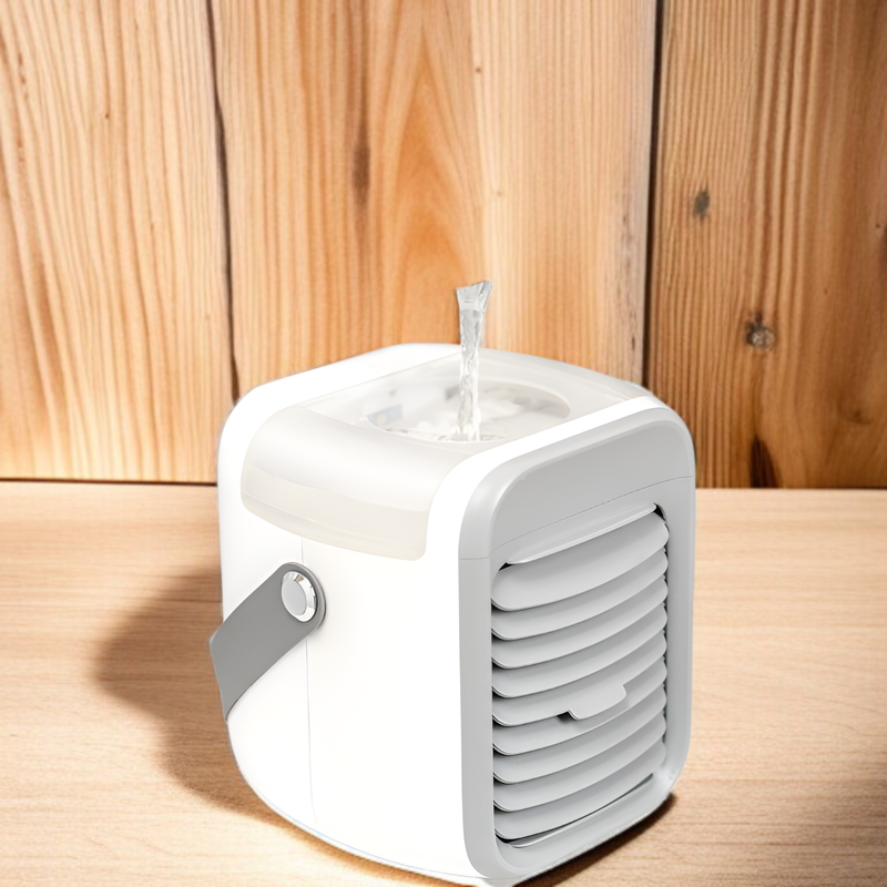 冷風機 冷風扇 強力送風  USB充電式 冷風扇風機 卓上 氷入れ水冷エアコン スポットクーラー バッテリー 13時間連続使用 上下風向調節 アロマ機能 風量3段階 ミニ