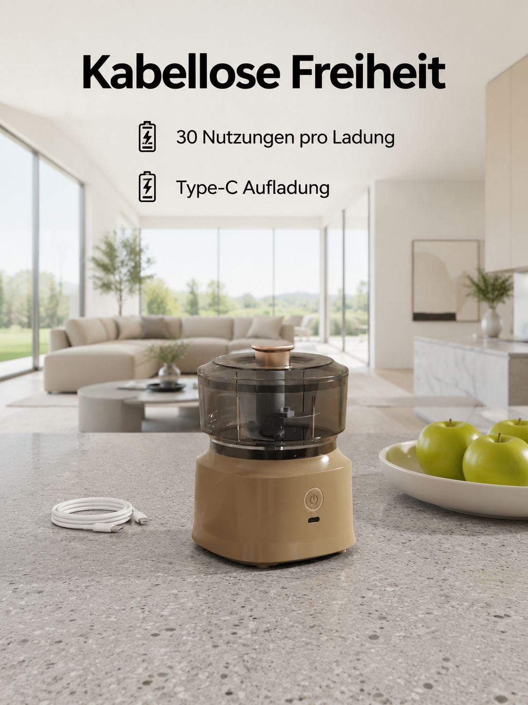 Multifunktionaler kabelloser elektrischer Küchenmixer