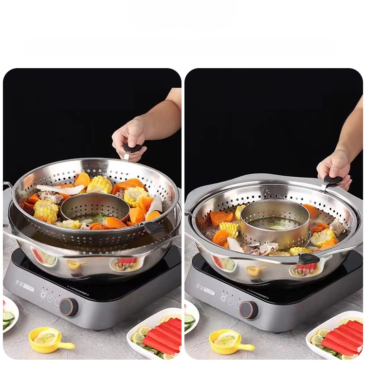 스테인리스강 분리형 회전 승강식 샤브냄비