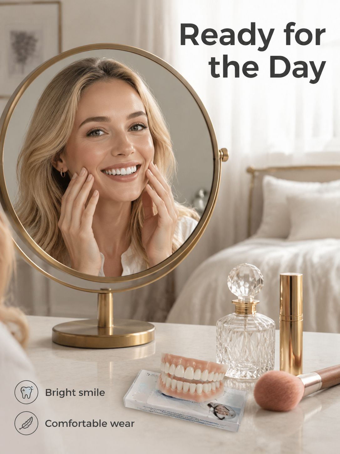 Simulated Denture Kit Perfectly Fitted for a NaturalLooking Smile