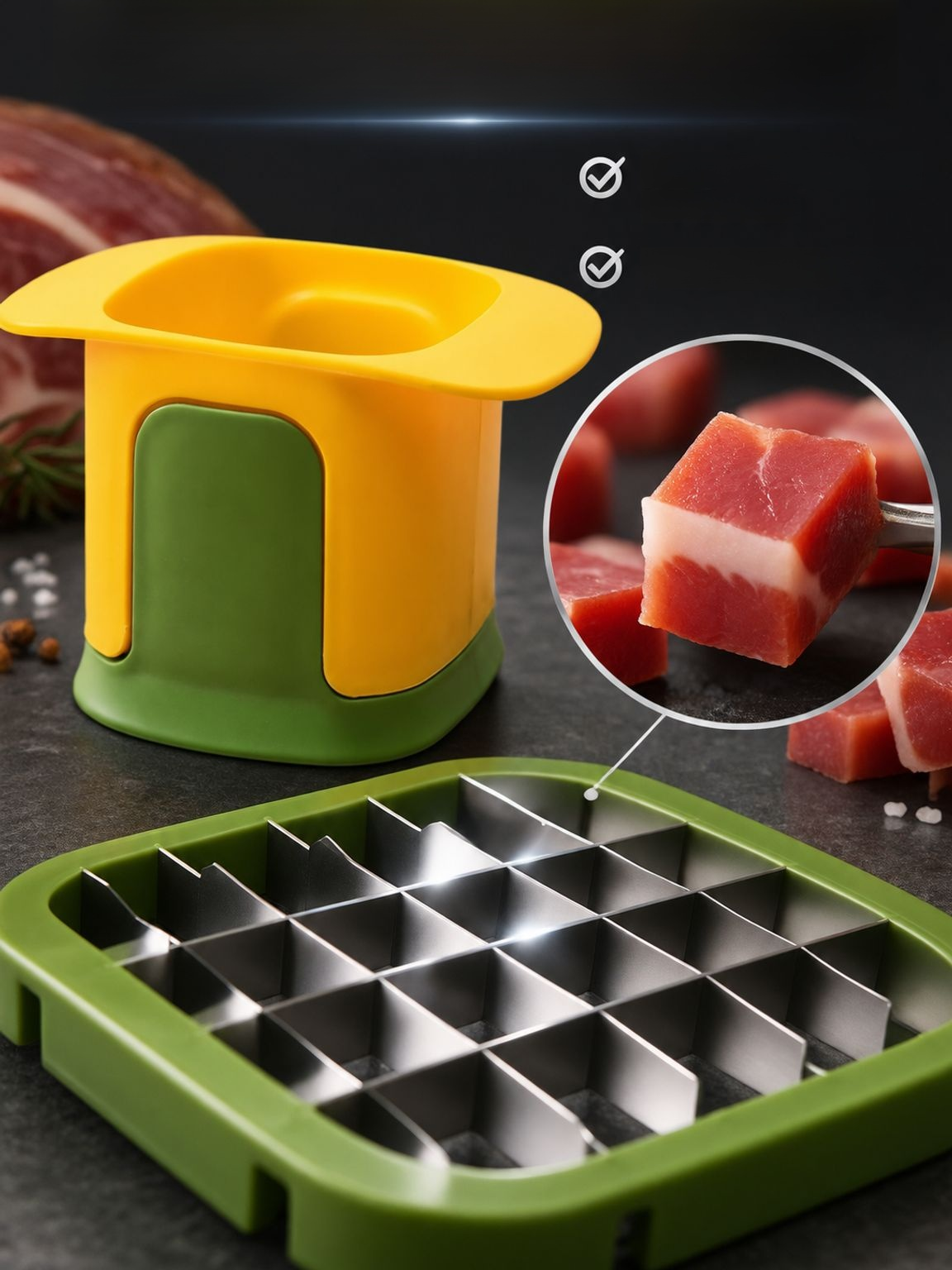 Cortador de jamón mostrando su diseño ergonómico