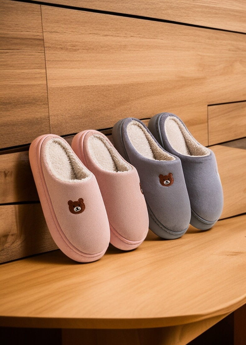 柔軟加絨內裡拖鞋特寫