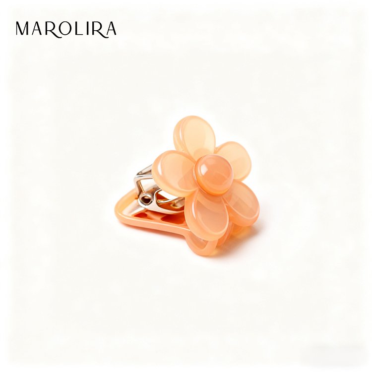 Mini květinové sponky pro dívky, princeznovské sponky do vlasů s ofinou na stranu (10 kusů)