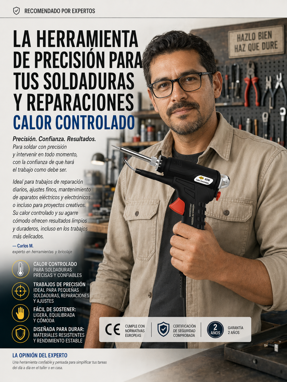 Herramienta de soldadura rápida sin chispas 90-480℃ | Ideal para principiantes | Soldadura en 0,1 s