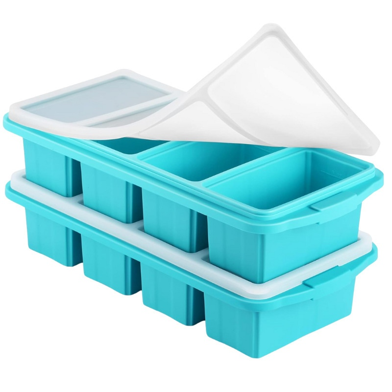 Household 4-Grid Ice Cube Tray with Lid