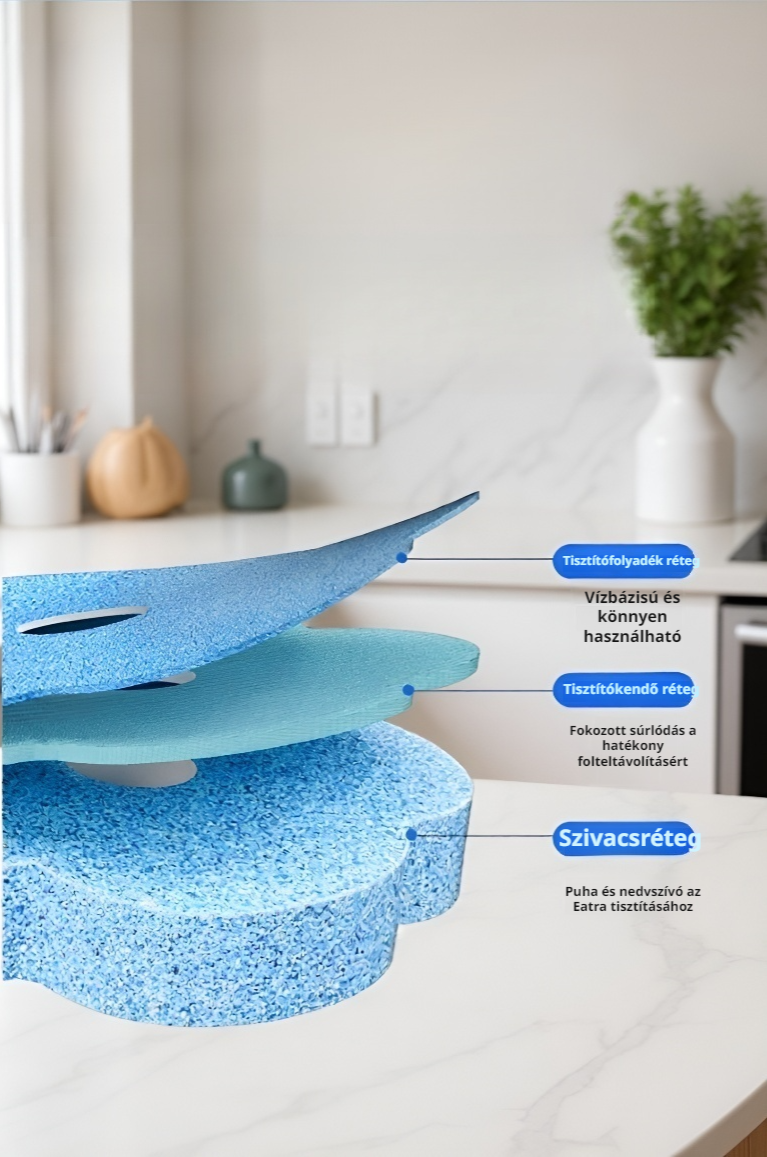 Könnyen használható ökoborát fürdőszobai kefe