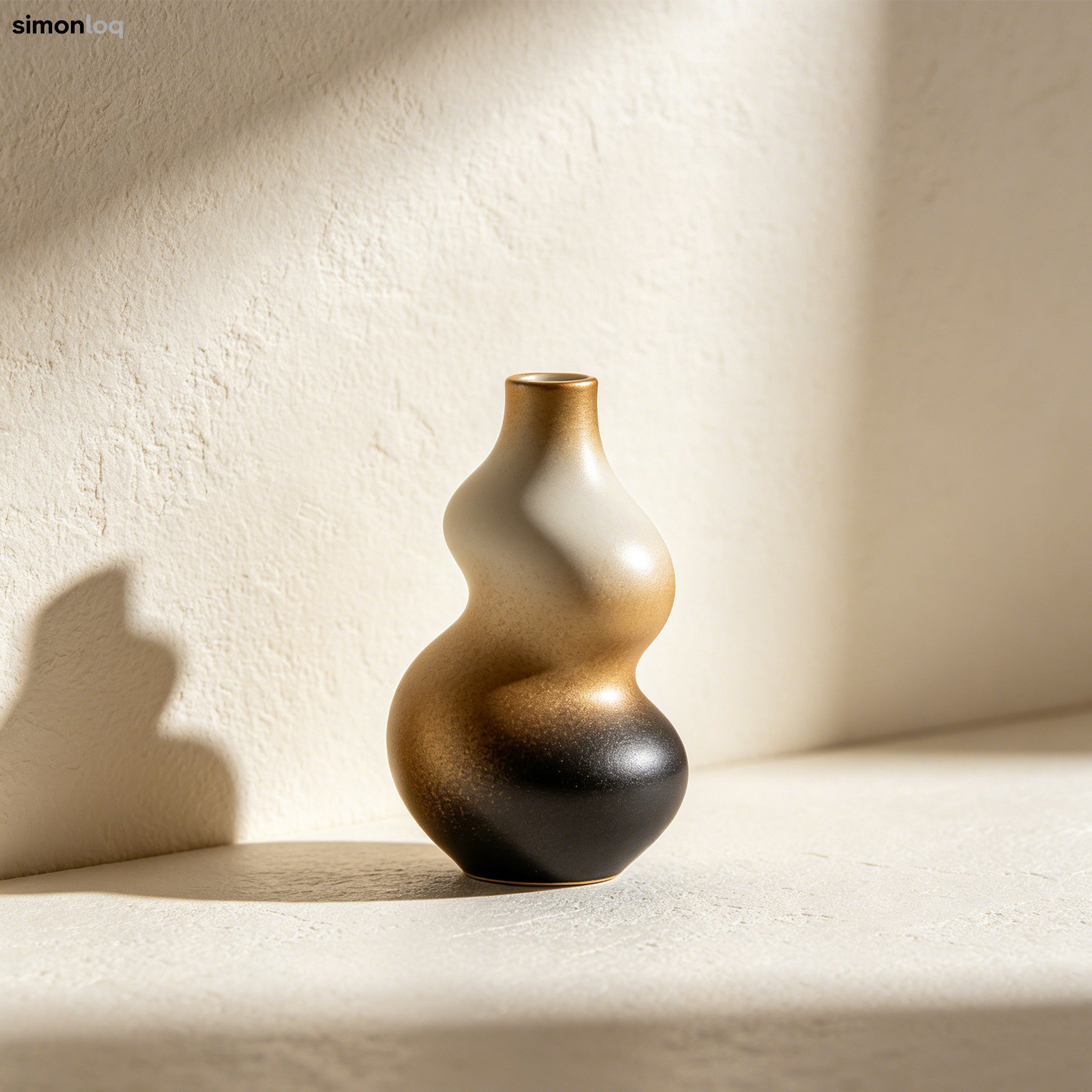 ひょうたん型のグラデーションセラミック花瓶