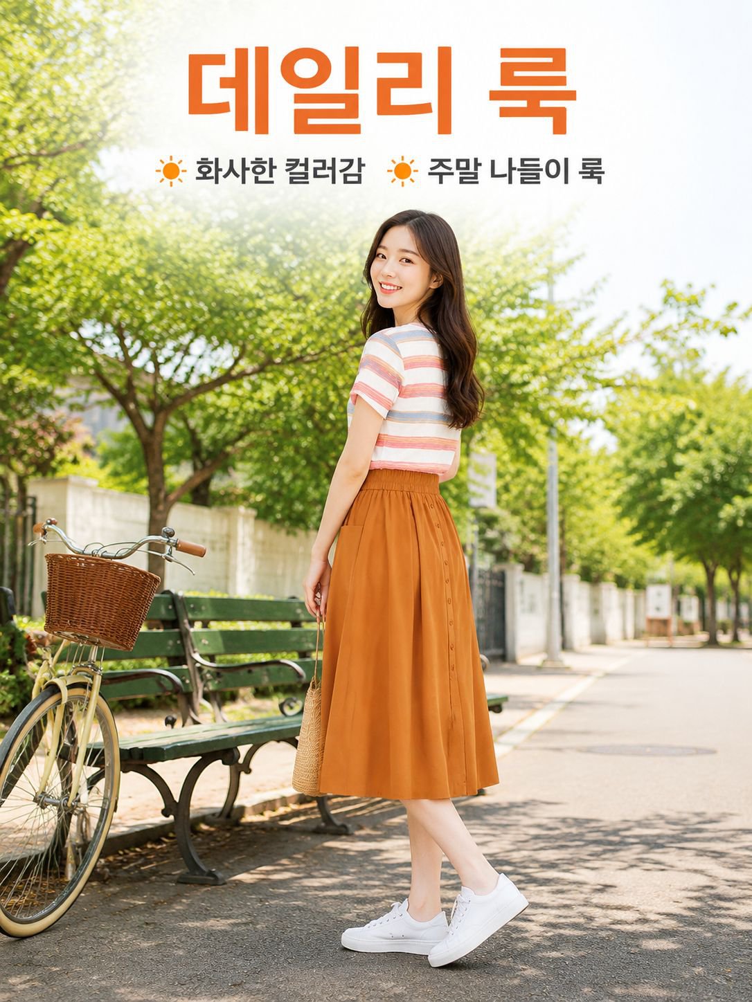 아이스 실크 루즈핏 슬림 포켓 통기성 캐주얼 A라인 스커트