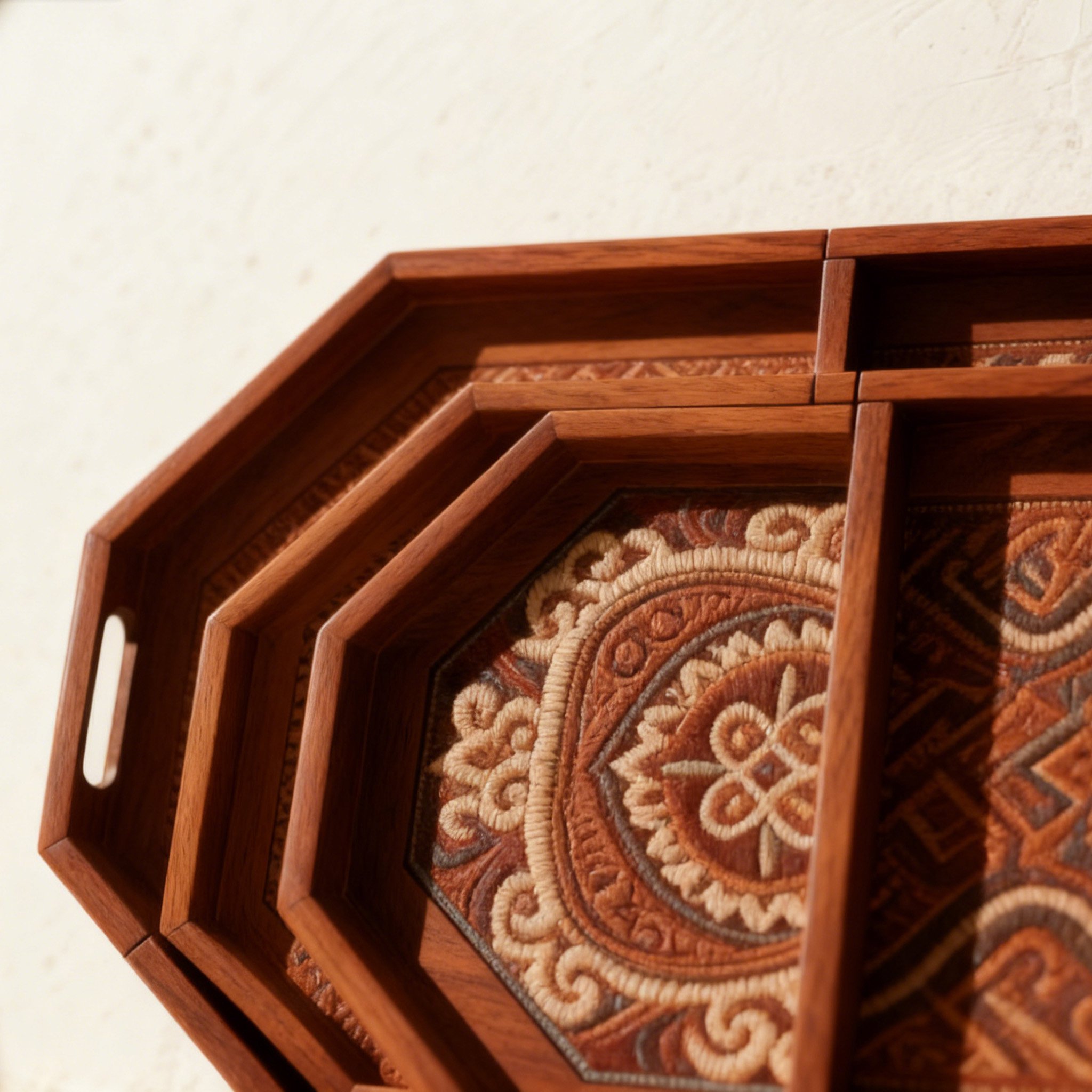 Tăvi decorative cu design retro pentru servire și decorare