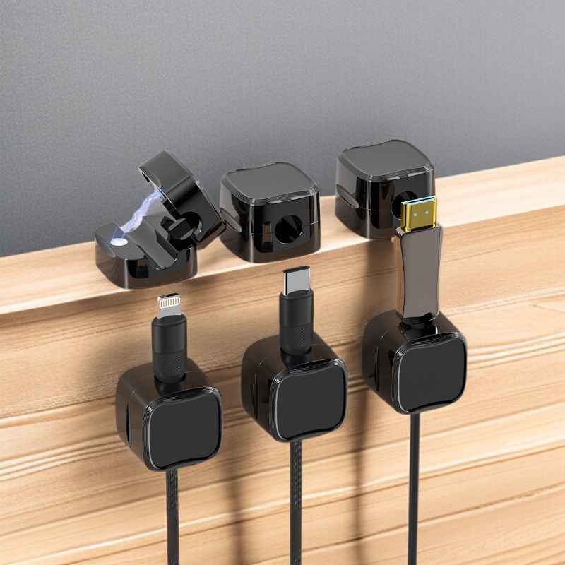 卓上ノーパンチウォールマウントワインダー 携帯電話充電ケーブル 磁気データケーブル ケーブルマネージャー マグネットワインダー