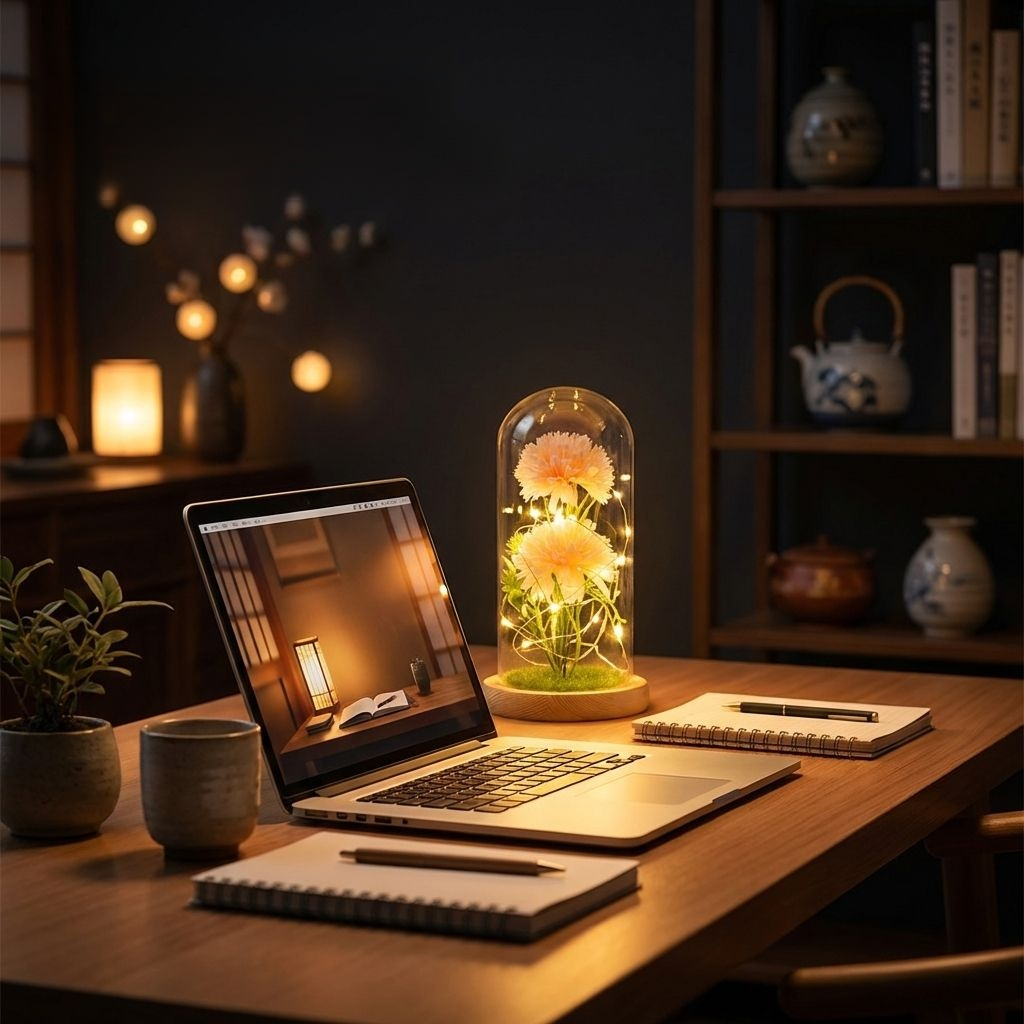 保存花とドライフラワーのガラスドーム