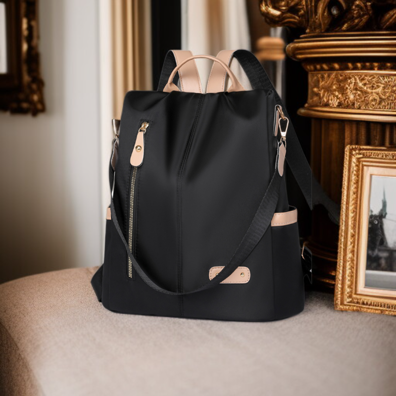 Water-Resistant Nylon Travel Bag (Backpack and Handbag Style)