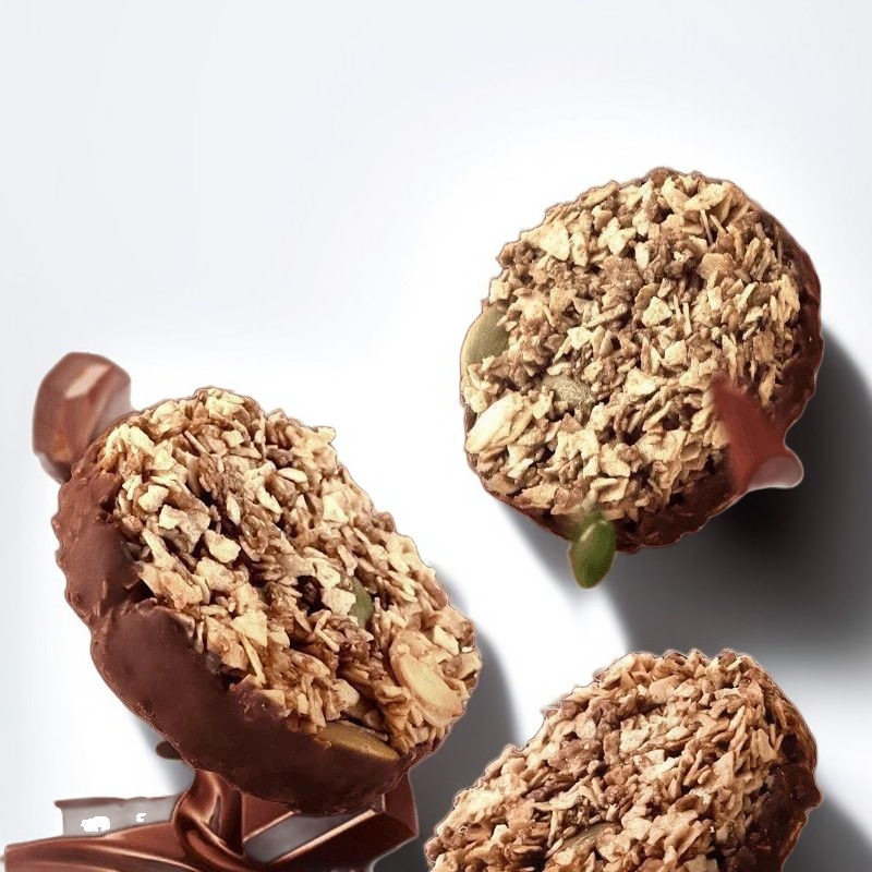 Veganes Schokoladen-Nuss-Hafer-Crunch Produktbild