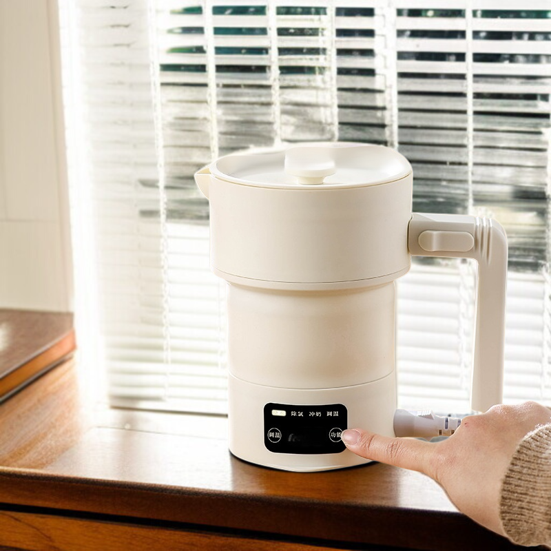 숙소 휴대용 접이식 전기포트 미니 여행 출장 전용 물끓이기 전기포트 스텐 휴대용 물컵